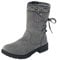 Stivaletti da donna, per il tempo libero, da neve, invernali, caldi, stile retrò, alla moda, per l'inverno, per l'autunno, per l'inverno, grigio., 42 EU