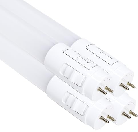 LED ATOMANT Packung mit 4 LED Röhre 60cm 9W, CCT (Farbwahlschalter Warmweiß, Neutralweiß oder Kaltweiß), 1100 Lumen, LED Starter inklusive, Norm T8 G13