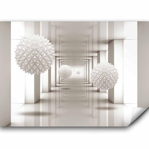 murando - Fototapete Premium-Vlies Optisch Abstrakt Tunnel, 350x256 cm | Premium-Vliesstoff, Full HD Druck, hochwertige Verarbeitung fürs Wohnzimmer, schnelle Montage, lichtbeständig, geruchsfrei
