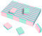 CGBE 50 Pezzi Buffer per Unghie Professionale, Buffer Blocco a Doppia Faccia, 100/180 Mini Lime e Buffer per Levigatura, Adatti per Unghie in Gel e Unghie Acriliche, Rosa/Verde