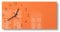DEQORI Glasuhr | vertikal 60x30 cm | Unifarben - Orange | große XXL Design Uhr aus Glas | leise Wanduhr für Wohnzimmer & Küche | Moderne Hingucker Uhr für die Wand