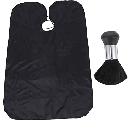 CAXUSD 1 Set Barber Cloth Hair Apron Makeup Apron Neck Duster Hair Stylist Gown Neck Duster Brush Hair Cutting Cape Hair Salon Cape Hair Shawl Hairdressing Shawl Black Make up