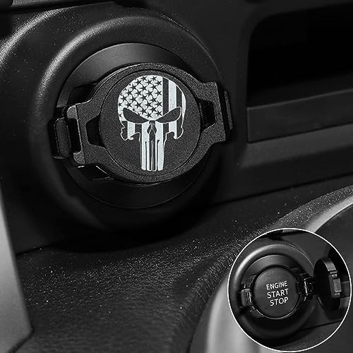 Couvercle bouton démarrage,Couvercle bouton d'arrêt démarrage voiture,Couvercle bouton démarrage,Couvercle bouton d'allumage protecteur anti-rayures,Décoration universelle bouton.(noir)