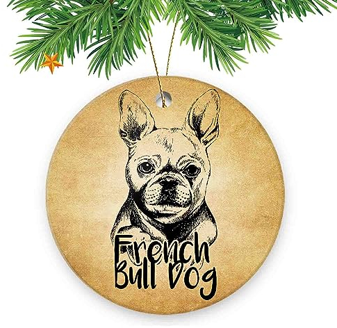 Weihnachtsbaumschmuck, 7,6 cm, französische Bulldogge, für Familie