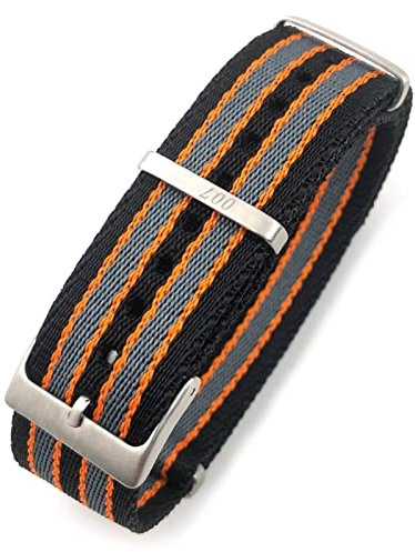 EZZON Nato-Uhrenarmband aus Nylon, 20 mm, 21 mm, speziell für Omega-Uhr, Seamaster 007, Commander James Bond, 21 mm, Achat