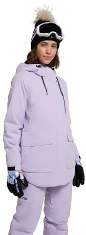 Animal Tignes Womens Snow Jacket - Waterproof, Taped Seams, PFC Free Padded Insulation, Thermal Tested -20 °C - Winter Skiing, Winter Sports, Walking Lilac Women's Size 18