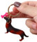 frechdachshund Dackel Schlüsselanhänger – coole Dackel Geschenke für Damen – Hund Schlüsselanhänger – Stilvolle Dackel Deko für jede Gelegenheit (braun)