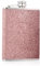 Tongdejing 8 Oz Hip Flask,Stainless Steel Hip Flasks with Glitter Portable Flask Pocket Alcohol Flask Leakproof Drink Pot for Climbing Camping Barbecue Bar Party Drinker Climbing(Pink)