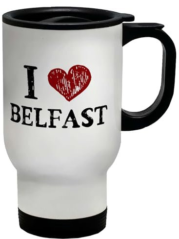 Shopagift I Love Belfast Travel Mug Northern Ireland Stainless Steel 14oz Cup