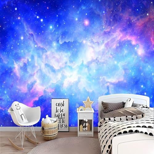 DSKJoviality Custom Size Wallpaper Mural Star Wallpaper Galaxy Wallpaper Star Wall Decals Night Sky Wallpaper Glow in The Dark Stars and Planets Can Move Large Murals