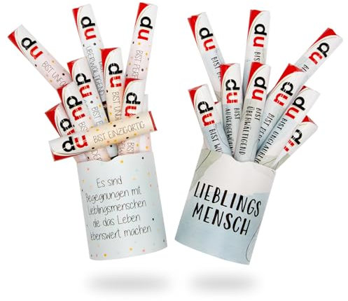 younikat 26 Aufkleber Motivation für den Lieblingsmensch passend für Zwei Duplo Pralinen Packungen I selbstklebend I dv1445