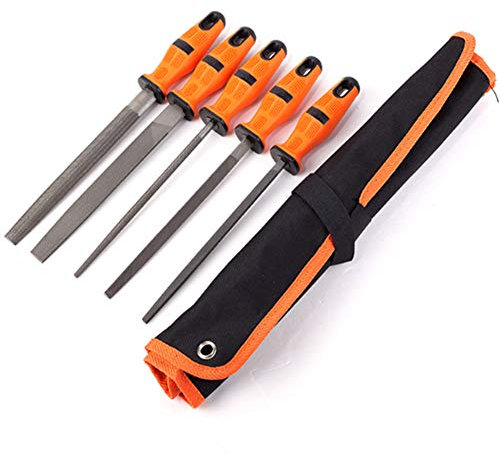 QPWYSH Chisels, Files And Rasps Set with Roll Up Bag Assorted Wood Rasp Kit Metal Hand File for Wood Carving Craft Soft Metal And Plastic 8 Inch