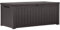 YITAHOME Outdoor Storage Box, 120 Gallon Waterproof Deck Box for Garden Tools, Patio Cushions, and Pool Accessories, Lockable, Easy Assembly, Versatile Bench or Table (Dark Brown)