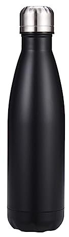 PBENO Bouteille d'eau Tasse d'eau de Voiture en Plein air Coke Forme Tasse Sport Isolation Bouteille d'eau en Acier Inoxydable Isolation sous Vide Tasse 750 ML Gourde(Black 750ml)