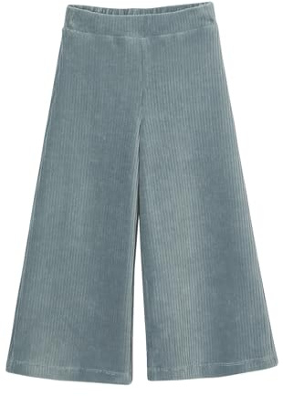 Vertbaudet Weite Mädchen Cordhose, Bundweite verstellbar graublau 116