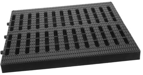 LIFKOME Rejilla De Drenaje De Plástico Tapa De Desagüe Exterior Negra 24,8 x 29,8 x 2,5 Cm Resistente para Cocina Jardín Garaje Cubierta De Rejilla para Agua De Lluvia