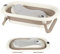 Baignoire Bébé Pliable, Baignoire Bebe Pliable avec Coussin Baignoire Bebe, Reducteur Baignoire pour Bebe, Baignoire pour Bébé De 0 à 36 Mois, Baignoire Bebe Portable