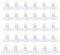 Hbbgdiy Astenus d'aquarium, 30pcs 4 × 25 mm en Plastique de pêche à la Ventouse, Support de Tuyau d'air Transparent Accessoires réservoir pêche pour Tortue, Tube aérienne Grenouille