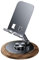 Ghjkldha Cell Phone Holder, Mobile Mount, Adjustable Metal Stand 360° Rotating Wooden Base Desk Accessory, Smartphone Rest, Phone Case for Study Library Bedroom Airplane Use, 5.91 Inches