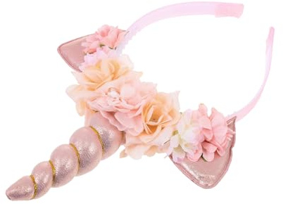DECORNIJIA Einhorn Haarreif Mädchen Leichtes Stoff Haarband Party Stirnband Kinder Kopfbedeckung Rosa Rose Gold