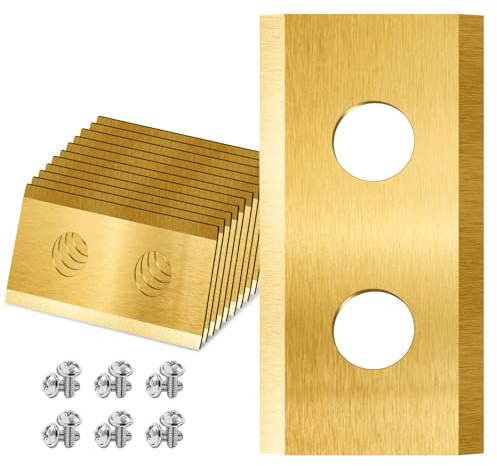 Titan Ersatzmesser Kompatibel mit Worx Landroid Mähroboter, Ersatzklingen, Mähroboter Klingen mit Schrauben, Hochwertige Rasenroboter Ersatzklingen für Worx, Landxcape & Einhell (12 Stück, Gold)