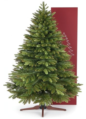 4happy Premium künstlicher Weihnachtsbaum 180 cm – Hochwertiger Tannenbaum künstlich naturgetreu, stabile Metallbasis, schnelle Montage, nachhaltig, festlicher Blickfang für viele Jahre