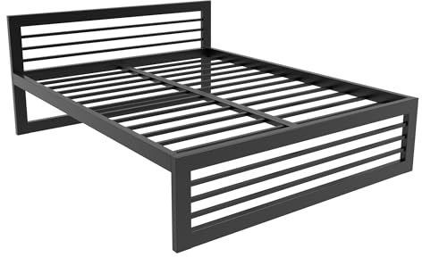 MetaloPro Metallbett Ryka, 180x200 cm | Hochwertiges Metall, Ideal für Schlafzimmer und Gästezimmer, Einfach aufzubauen, Durchweg quietschfrei für einen ruhigen