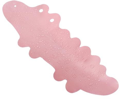 Badewannenmatte rutschfest Kinder, 95 X 34.5 cm Antirutschmatte mit Saugnäpfen, Maschinenwaschbar Badematte rutschfest Badewanne, Weiche Antirutschmatte Badewanne für Baby und Kinder (rosa Krokodil)