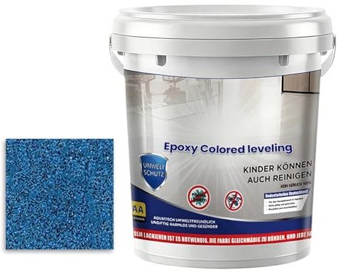Pittura per Calcestruzzo - Asciugatura rapida, rivestimento autolivellante ad alto gloss - Vernice per pavimenti in resina epossidica con sabbia colorata - per interni ed esterni su cemento in garage,