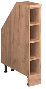 Vicco Dachschrägenschrank Rion, Goldkraft Eiche/Goldkraft Eiche | B15 x T60 cm, mit 4 Fächern, platzsparend für Dachschrägen