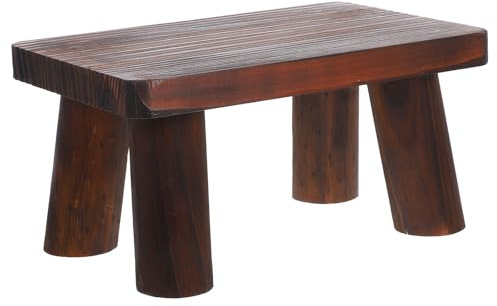 NIYANGLE Tabouret de Chevet en Bois pour Personnes Âgées, Marchepied Portable et Stable, Design Rectangulaire Élégant, Cuisine et Bureau