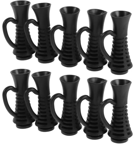 CVUTOVO 10 Piezas Protector de Cable para Secador de Pelo Funda para Cable del Secador de Pelo Plástico Negro Evita Enredos para Familias