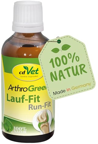 cdVet Naturprodukte ArthroGreen Lauf-Fit 100ml - Nahrungsergänzung zur Unterstützung der Gelenke für Pferd, Hund und Katze mit Kräutern