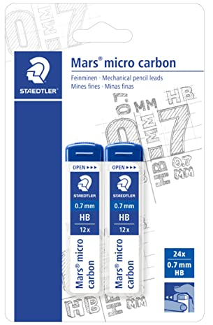 Staedtler 2507HBBK2D Mina Sottile, 0.7 mm HB, 2 Pezzi