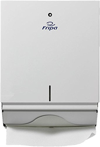 FRIPA Handtuchspender - Metall - Papierhandtuch Spender - weiß für V- und C-Falz - 2340002 - Papierhandtücherspender