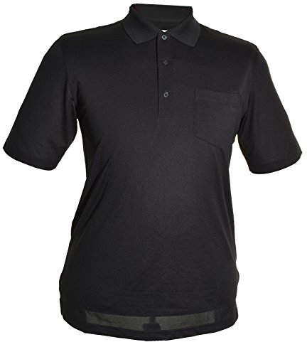 Greg Norman Mens Play Dry Shirt (Black, Medium)