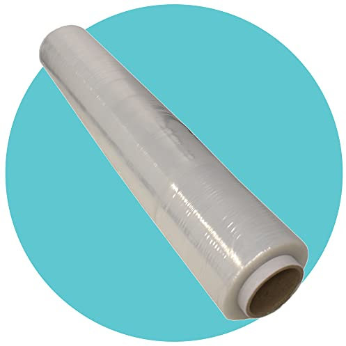 Triplast 1 Roll x 500mm Heavy Duty Clear Pallet Stretch Wrap | Extra Long Roll, Standard Core, 25mu Thick | Shrink Wrap, Cling Film, Plastic Wrap | Packaging for Removals, Industrial & Warehouse Use