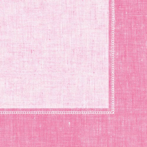 50 Servietten Cottone Dinner stoffähnlich Border rosa pink für Hochzeit/Geburtstag/Ostern/Frühling/Weihnachten 40x40cm