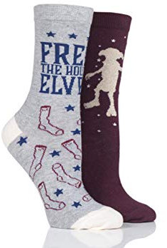 Harry Potter SOCKSHOP Femmes 2 Paires Dobby is a Free Elf Chaussettes en Coton Assorti 37-42