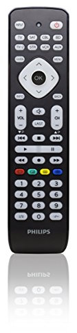 Philips SRP2018/10 - Mando a Distancia Universal (Televisor, DVD, Blue-Ray, Cable, VCR, DTV, DVR, aparatos Stream) Color Negro (Reacondicionado)