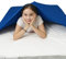 Sensory Kompressionsdecke Sensory Bettlaken für Autismus Kids – hilft Kindern sich bei Nacht zu beruhigen – erhöhen Sie Ruhe und Komfort Full blau