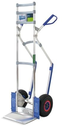 Vollmontierte EXPRESSO Alu Profi- Sackkarre mit klappbarer Schaufel AE201621K / 250kg / Für Waschmaschinen/Luftreifen, schwarz