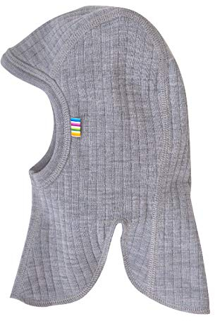 Joha Kinder Mütze Schlupfmütze aus 100% Wolle Light Grey Melange-54 cm