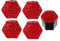 ihreesy 20 Pièces Capuchon D'écrou de Roue de Voiture,19mm Bling Bling Cache Écrou Hexagonal de Roue de Voiture Boulon de Protection Capuchons Écrou Universel Décoration de Voiture,Rouge