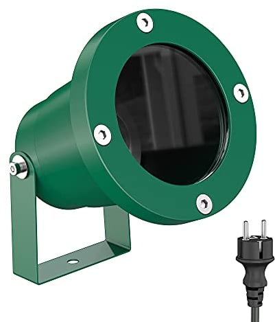 ledscom.de Gartenstrahler DUK für außen, IP65, Stecker, grün, 1x GU10 max. 15W