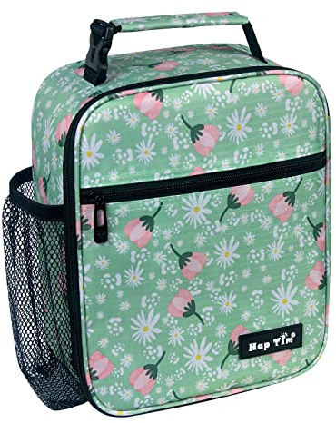 Hap Tim Insulated Lunch Bag Women, Reusable Lunch Box for Women & Men, Adluts Lunchbox for Office Work, Portable Lunchbag, Green Floral(18654-GF)