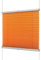 Ventanara® Fenster Plissee ohne Bohren zum Kleben Plisseerollo Wabenplissee Faltrollo verspannt inklusive Premium Klebeträgern (75 x 220 cm, orange Plissee)