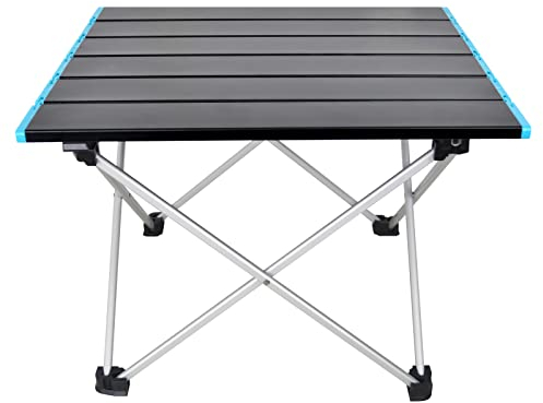 AUXTINGS Table de Camping Portable Table d'appoint Pliante Top en Aluminium pour la randonnée de Cuisson extérieure Pique-Nique de Voyage, Surface 40 x 35 cm