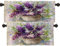 Shrahala Purple Modern Vase Bowl Kitchen Valances, Original Half Window Curtain Window Treatment Multilayer Polyester Blackout for Living Room Bathroom 2 Pack 52 x 16 in