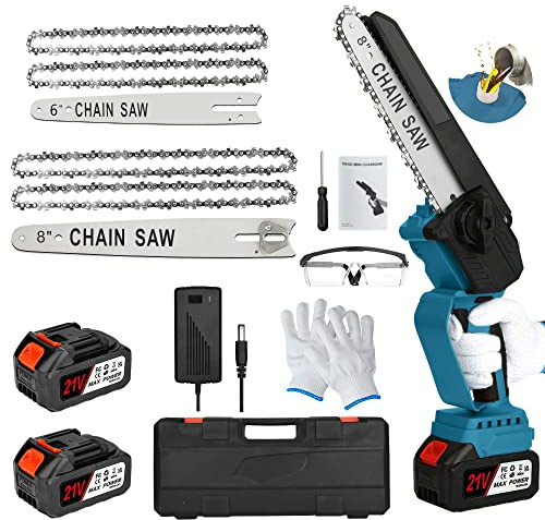 60CC Gas Chainsaw, 20 Inch Power Chain Saw, 2-Cycle Handed Petrol Chainsaws Gasoline Chainsaws Garden Tool for Cutting Trees, Wood, Outdoor Home Garden and Farm Use (Blue)